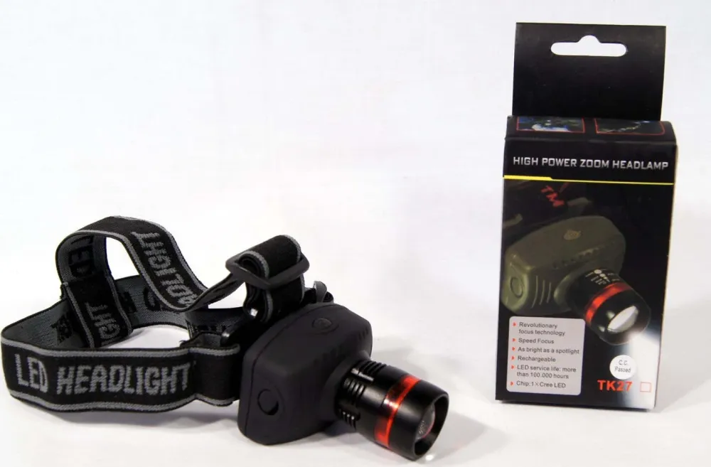 Torcia Luce Led Lampada Frontale Testa 3w Casco Headlamp Caccia Pesca