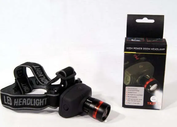 Torcia Luce Led Lampada Frontale Testa 3w Casco Headlamp Caccia Pesca