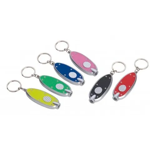 Torcia ovale 1 Led alluminio e plastica 6 colori assortiti