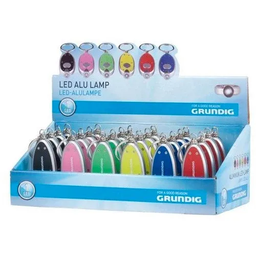 Torcia ovale 1 Led alluminio e plastica 6 colori assortiti