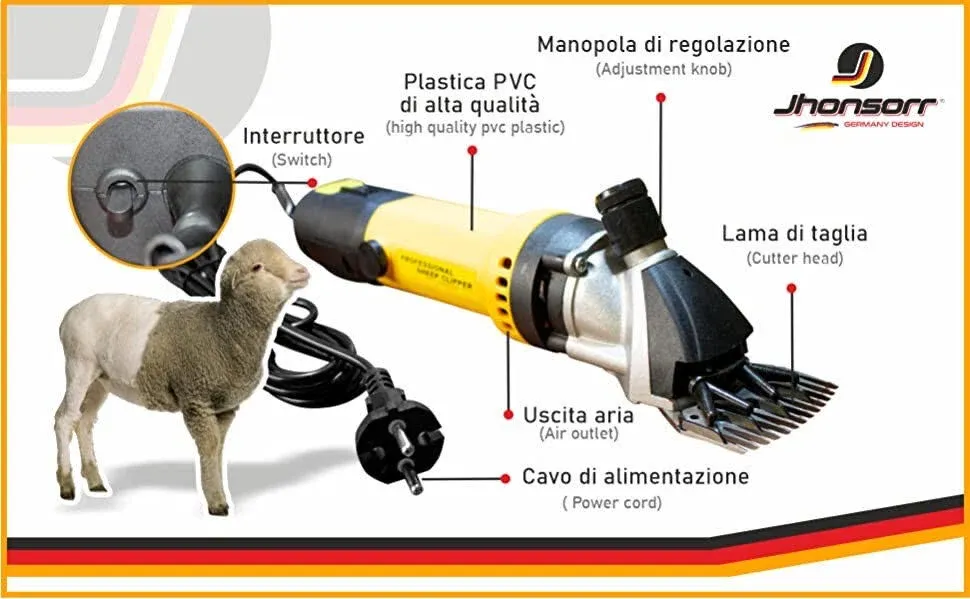 Tosatrice Elettrica Jhonsorr Per Pecore