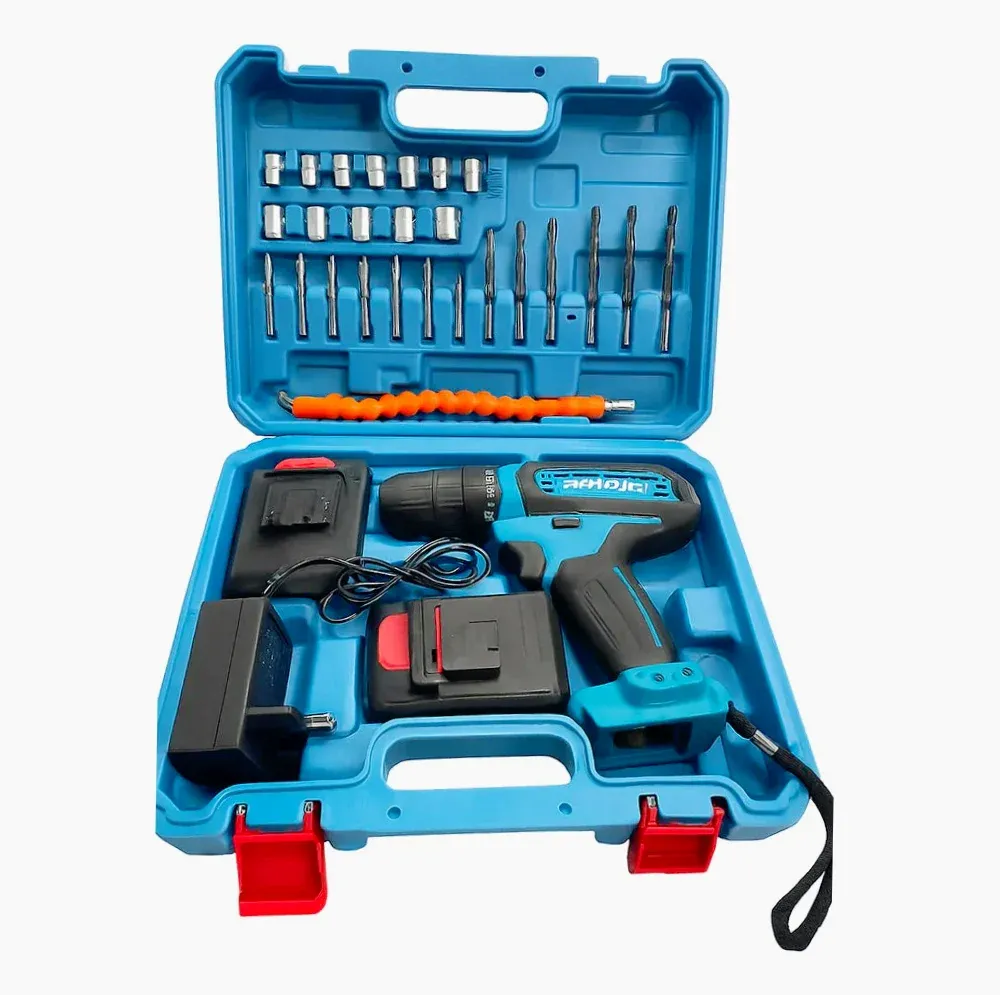 Trapano avvitatore 18V – 2 batterie, due velocità e accessori inclusi