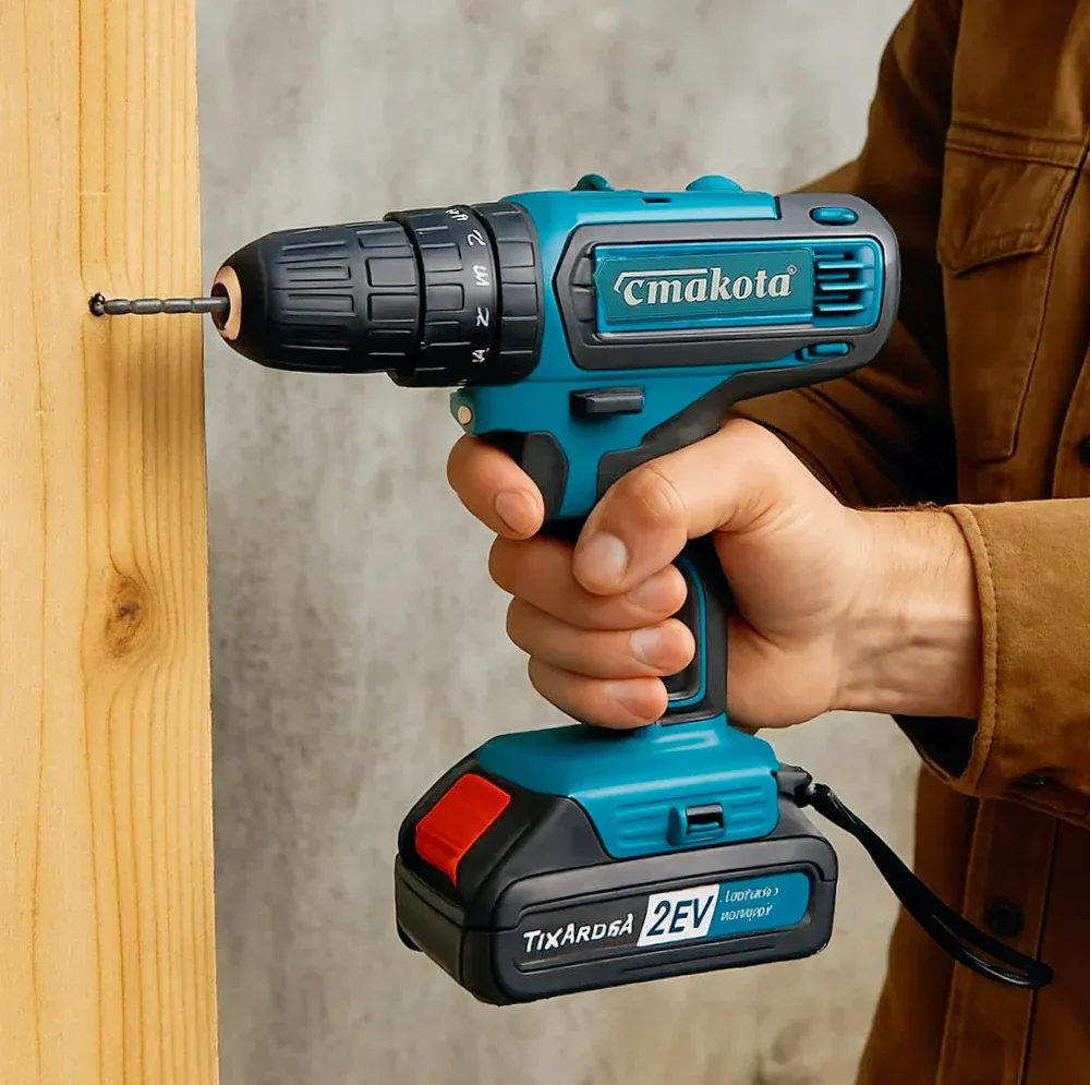 Trapano avvitatore 26V – 2 batterie, due velocità e accessori inclusi