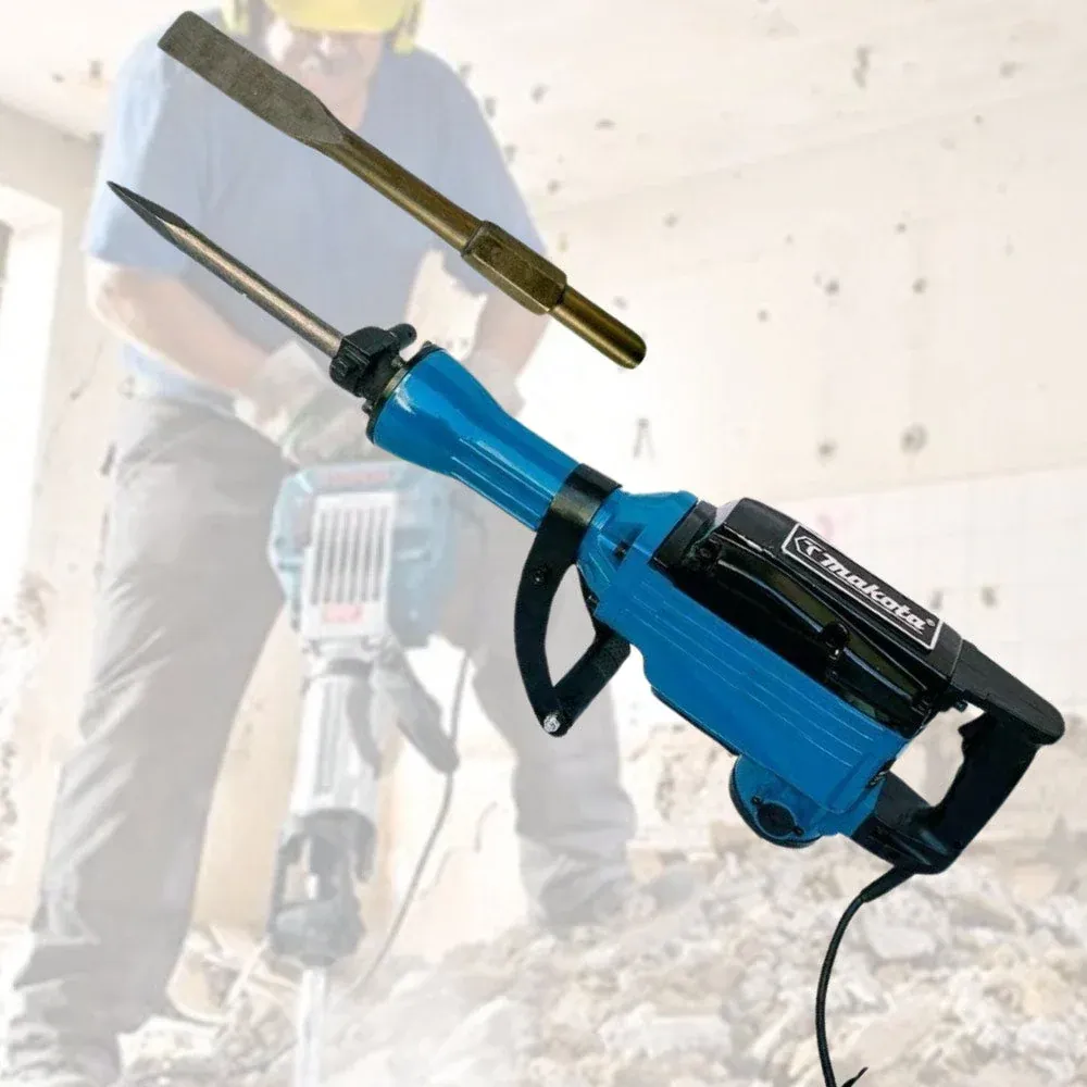 Trapano demolitore 2500W – 1800 giri/min, 2 punte, 16” martello pneumatico per lavoro pesante