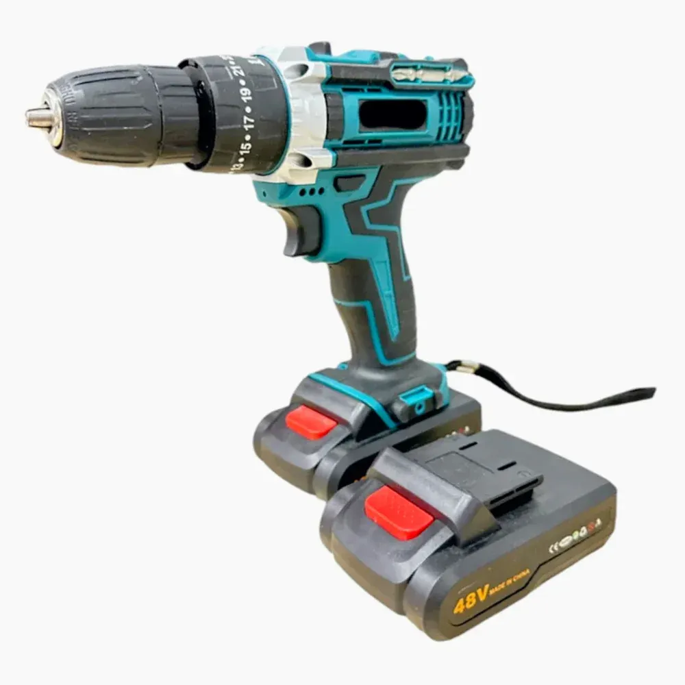 Trapano motore brushless avvitatore 2 batterie 48V – Con 22 accessori professionali