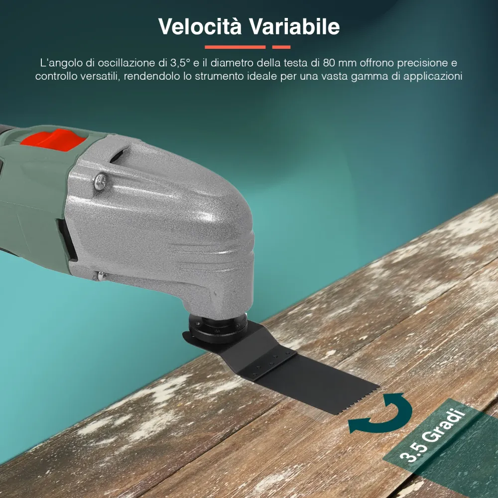 Utensile Multifunzione Di Precisione Con 9 Accessori 230v - 50 Hz 300w