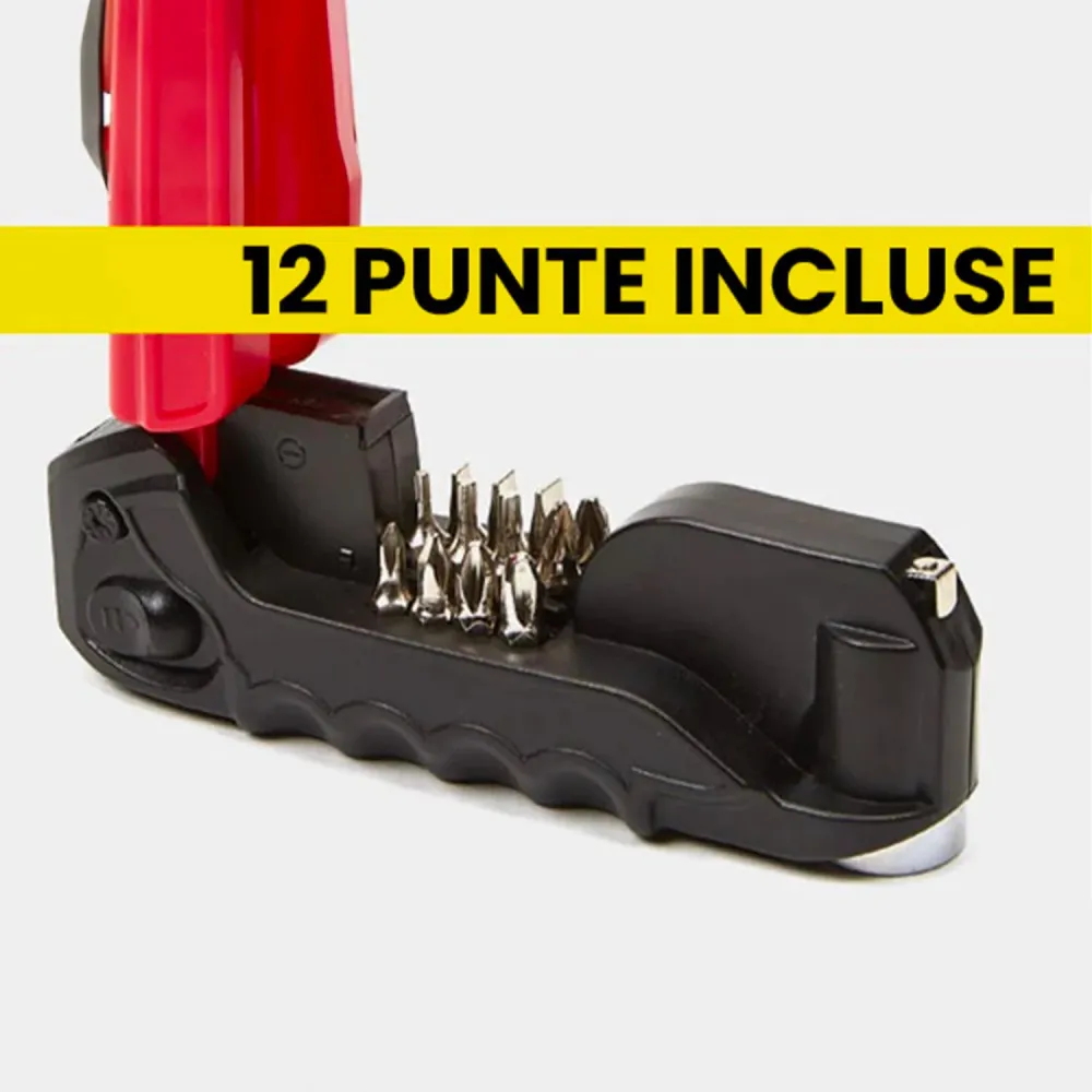 Utensile Multiuso 17 1 con Livella, Metro, Martello, Luce e Cacciavite