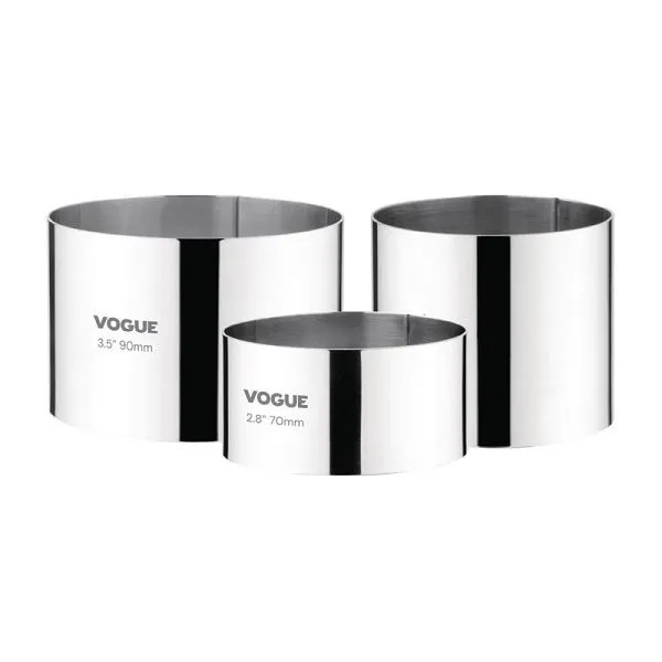 Professionale Ristorazione Vogue Moussering acciaio inossidabile 6 x 7 cm CC056