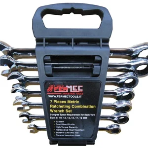 CHIAVI COMBINATE CRICCHETTO 12PZ. 8/19mm Fermec CW-81219