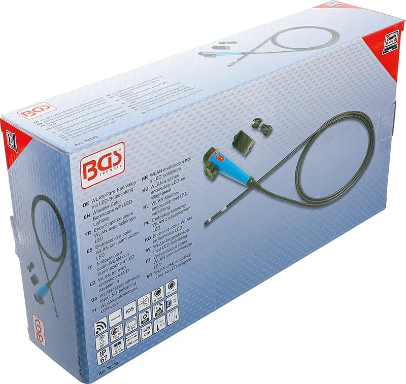 ENDOSCOPIO COLORI WIRELESS, CON ILLUMINAZIONE LED BGS70333