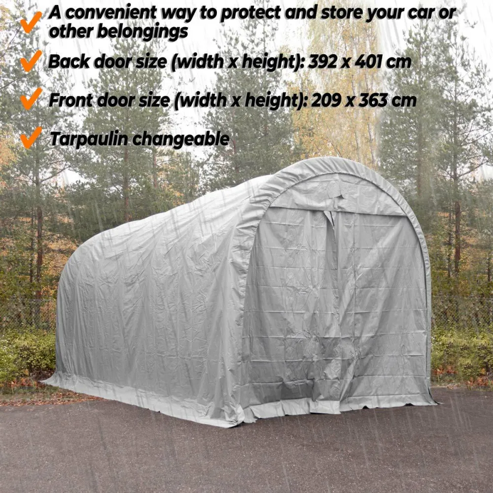 Fornorth Tenda Garage 4x8m, Grigio chiaro