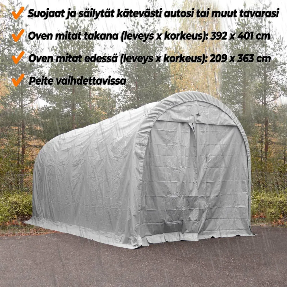 Fornorth Tenda Garage 4x8m, Grigio chiaro