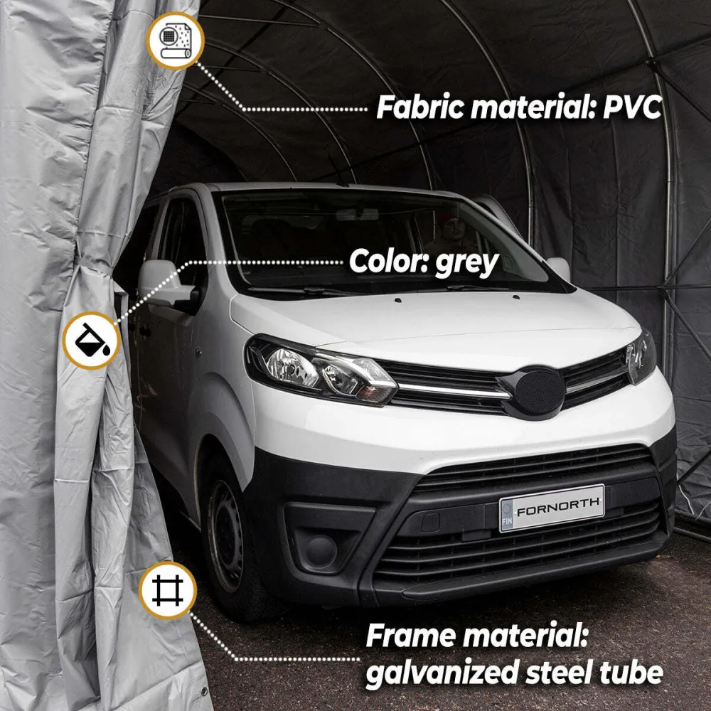 Fornorth Tenda Garage 4x8m, Grigio chiaro