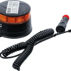 LAMPEGGIANTE ROTANTE BATTERIA, GIALLO, CON MAGNETE, 12 V / 24 V, Ø 130 MM BGS70343