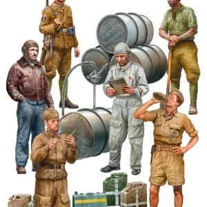 Miniart-GERMAN & ITALIAN PILOTS W/DAL SOLDIERS NORTH AFRICA KIT 1:48