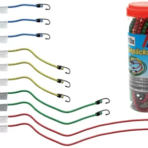 SET 10 FUNI ELASTICHE CON GANCI BGS85512