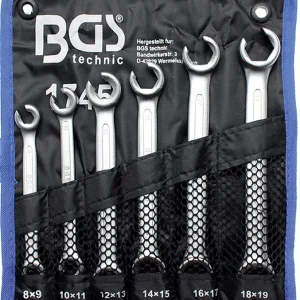 SET 6 PEZZI, CHIAVI PER RACCORDI ESAGONALE BGS1745 8/19mm