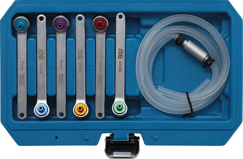 SET 7 PEZZI, CHIAVI PER SPURGO FRENI, 7 - 8 - 9 - 10 - 11 - 12 MM BGS66516