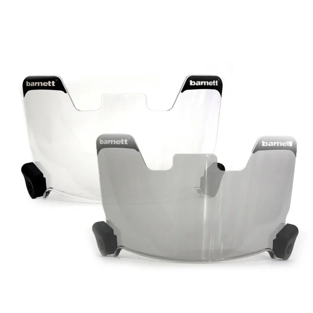 Visiera per casco da football americano Barnett, set da 2 pezzi (trasparente + colorata)