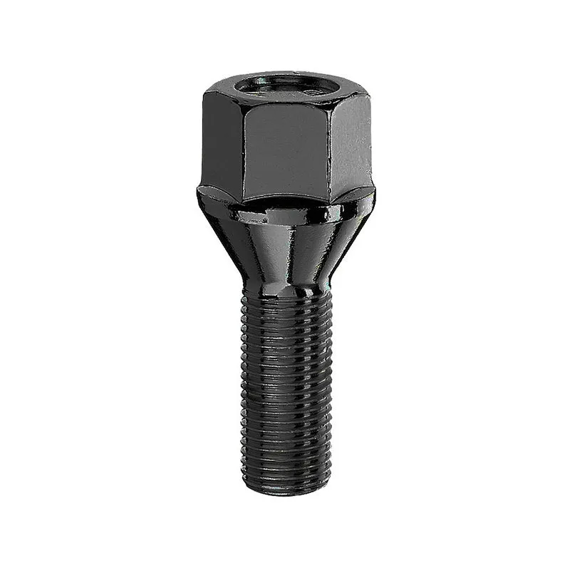 Viti per distanziali, sede conica 60°, chiave SW19, 12 x 1.25 x 28 mm - Black