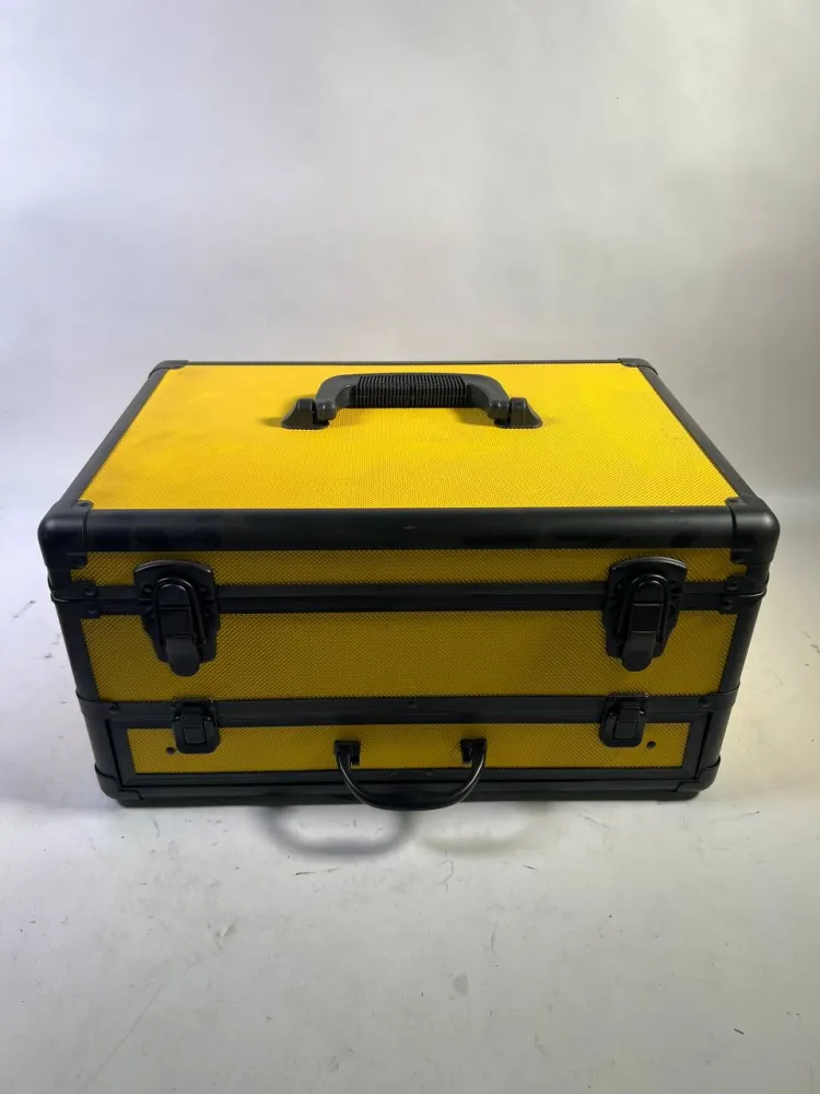 Toolbrothers TX Valigetta alluminio per utensili, gialla - per trapani + Set di 70 punte + Inserto schiuma cubi